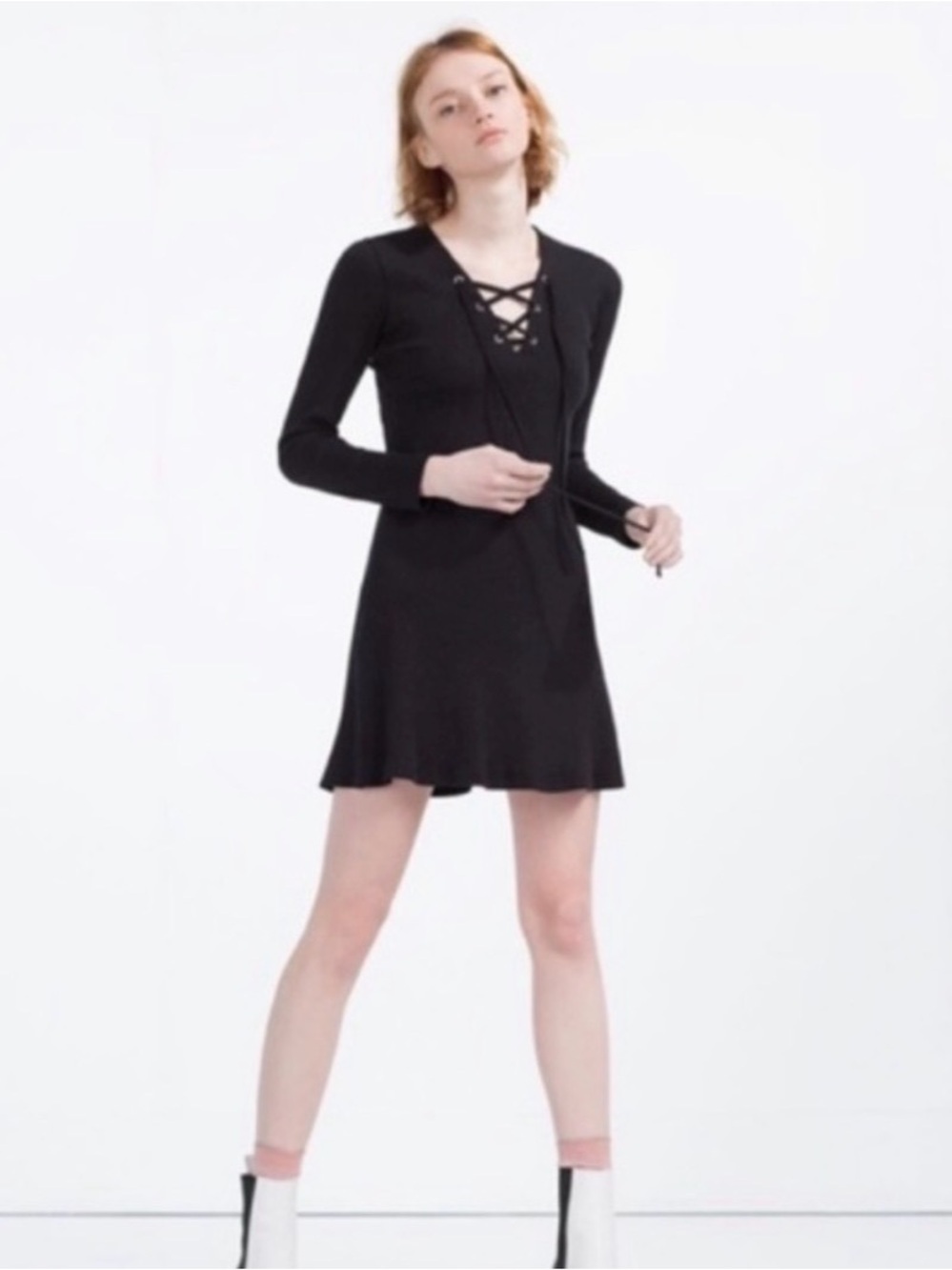 Zara Trafaluc Black Mini Dress Y2K Style Women’s